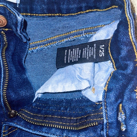 Dark Blue Denim Shorts - Picture 3 of 3